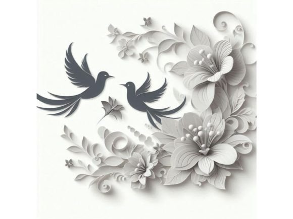 3D Floral Birds: A Soft, Romantic Touch