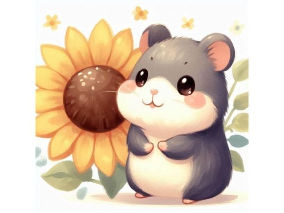 Adorable 🐭 3D Kawaii Hamster with Chubby Cheeks: A Versatile and Engaging Design Solution