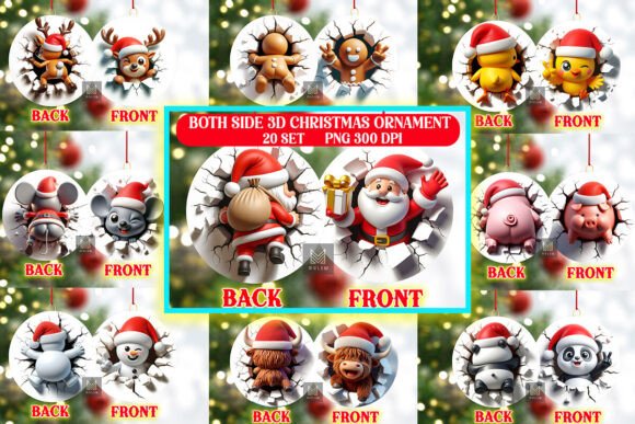 Both Side 3D Xmas Ornament PNG Bundle: A Comprehensive Guide