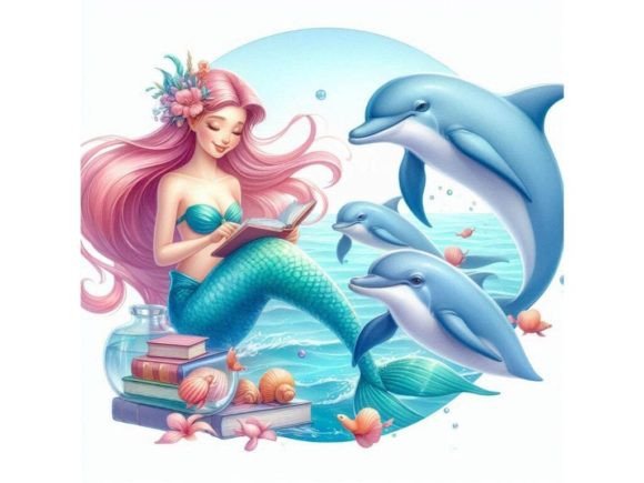 Discover the Magic of a 3D Mermaid Swimming Alongside Friendly