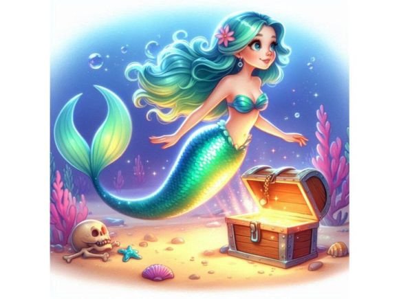 Discover the Magic of a 3D Mermaid with a Glowing Tail Swimmin