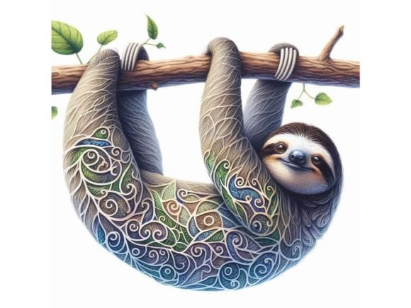 Enhance Creativity with 3D Sloth Vine Patterns
