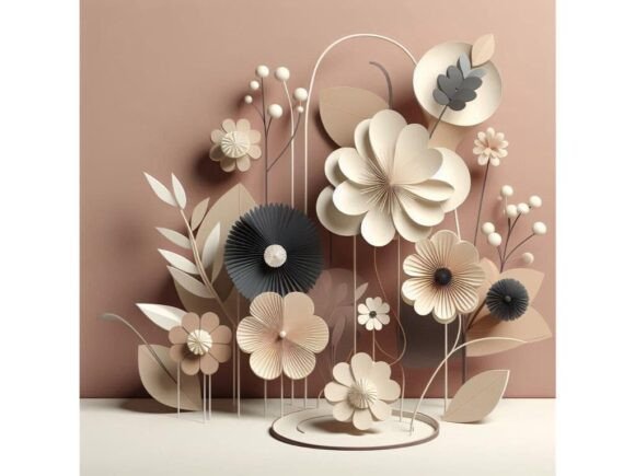 Enhance Your Designs with Minimal 3D Flowers