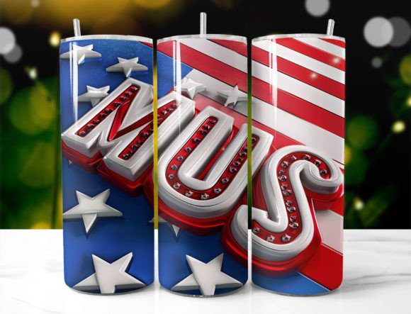 Enhance Your Tumbler with 3D American Flag Wrap