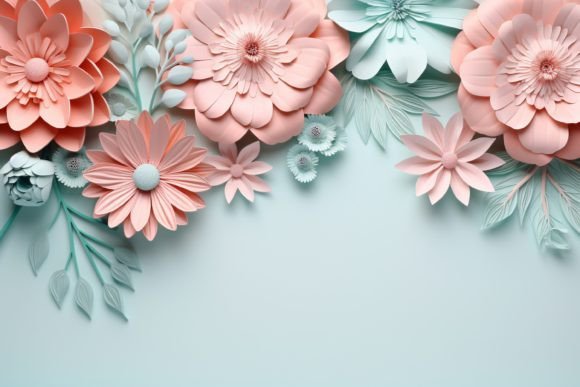 Enhancing Your Creative Projects with 3D Pastel Flowers Border Background