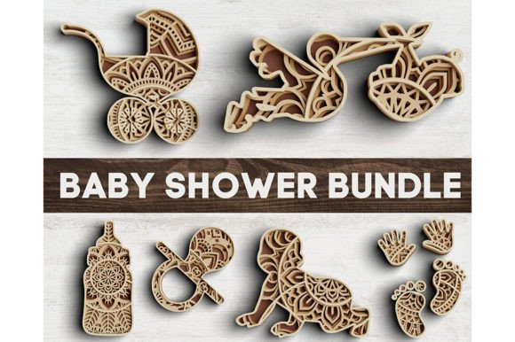 Explore Creative 3D Baby Shower SVG DXF Designs