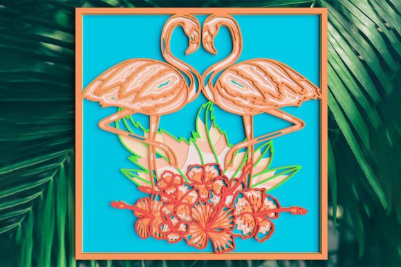 Explore the Versatility of 3D Flamingo SVG DXF 8 Layer - Summer Svg