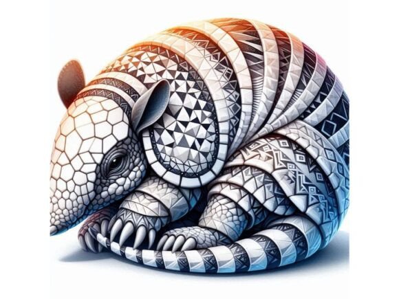 Exploring the Unique Charm of a 3D Baby Armadillo with Intricate Geometry