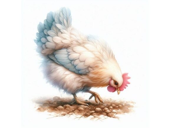 Exploring the Versatility of a 3D Hen Pecking at the Ground on a Whit