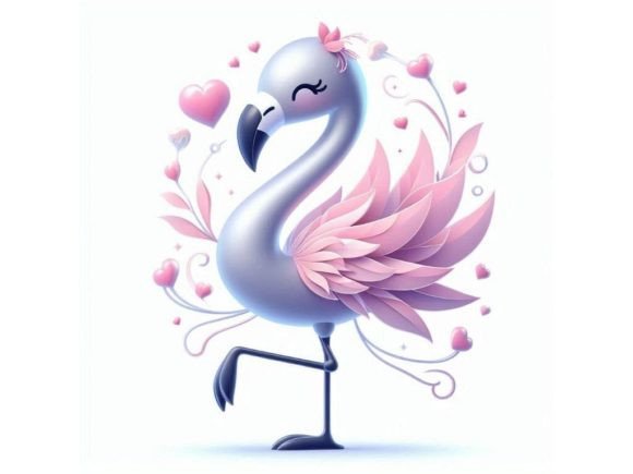 Exploring the Versatility of 🦩 Elegant 3D Kawaii Flamingo with Heart