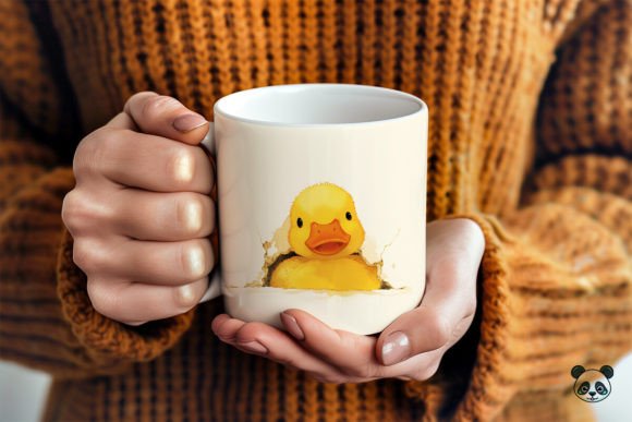 Funny Goofy Duck 3D Mug Wrap: A Quirky Addition to Your Drinkware