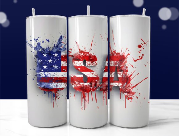 Stars and Stripes 3D Tumbler Wrap: A Patriotic Touch for Your Everyday Drinkware