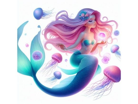 Strategic Use of a 3D Mermaid with a Glowing Pink Tail for Creative and Business Success