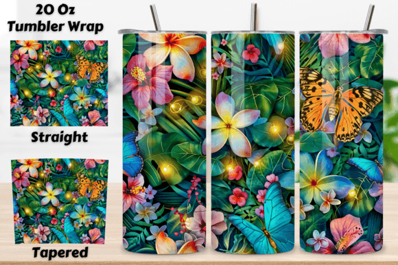 Transform Your Tumblers with 3D Lush Green Leaves PNG
