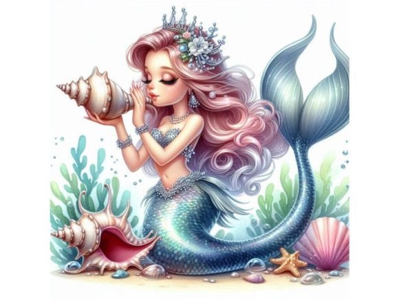 Unlocking Creativity and Brand Potential with a 3D Mermaid with a Glittering Silver Tail