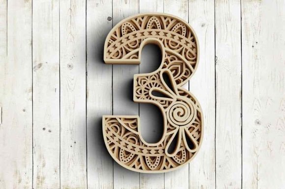 Unlocking Creativity with 3D Layered Floral Numbers SVG DXF